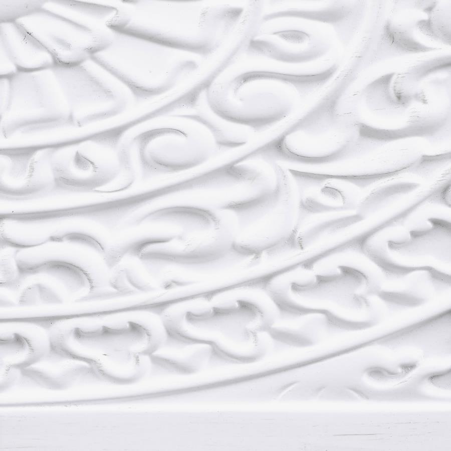 Cardella - 2 Door Mandala Accent Cabinet - Distressed White by Coaster Fine Furniture | Bel Furniture