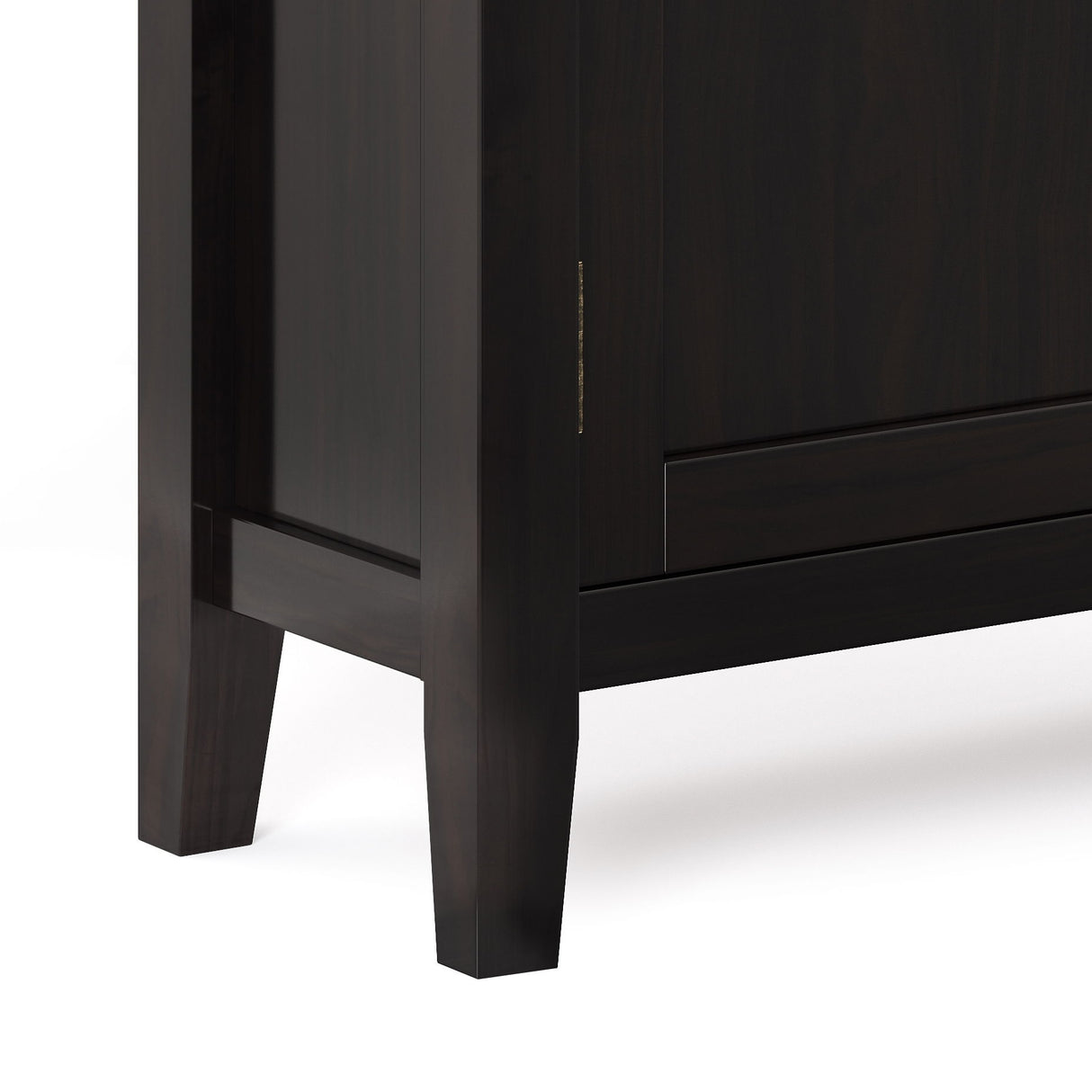 Redmond - Low Storage Cabinet - Hickory Brown by Simpli-Home | Bel Furniture
