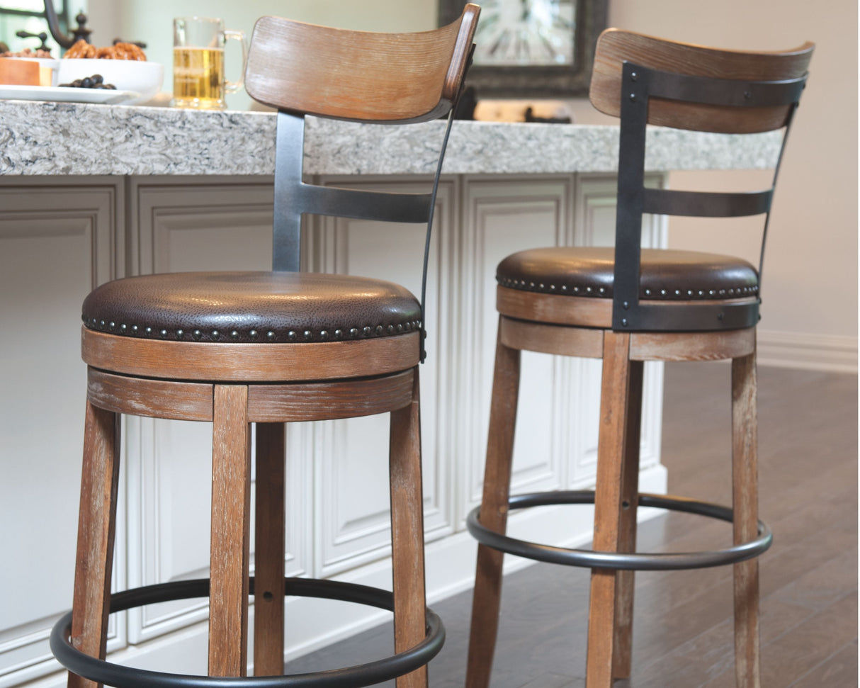 Pinnadel - Swivel Barstool by Signature Design by Ashley® | Bel Furniture
