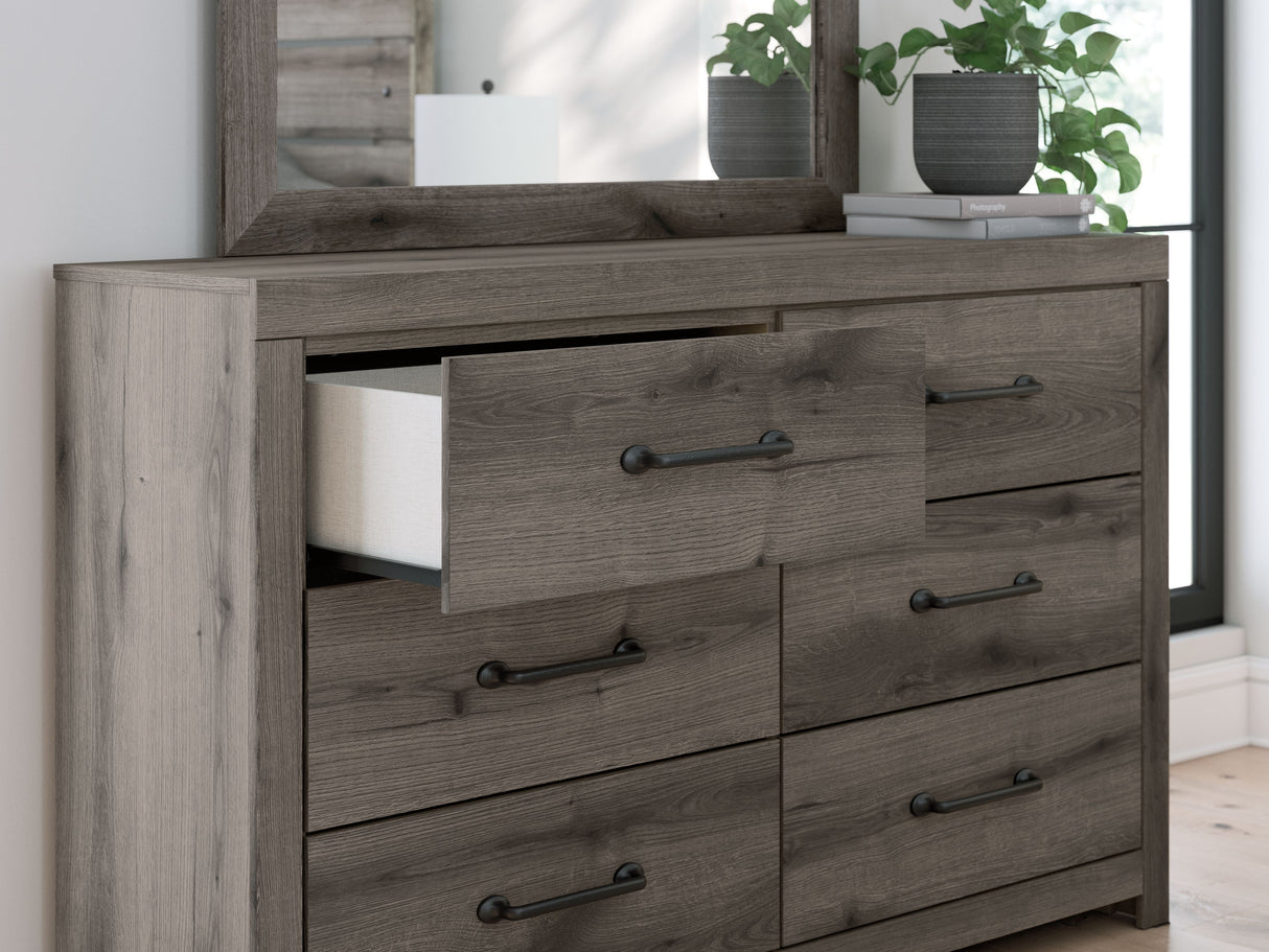 Graystorm - Brown Gray - Dresser And Mirror by Signature Design by Ashley® | Bel Furniture