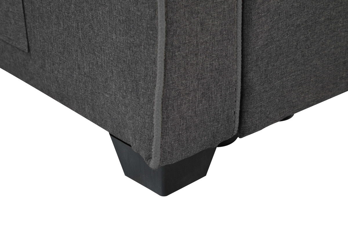 William - Modern Fabric Sleeper Sofa With 2 USB Charging Ports And 4 Accent Pillows - Gray by Lilola Home | Bel Furniture