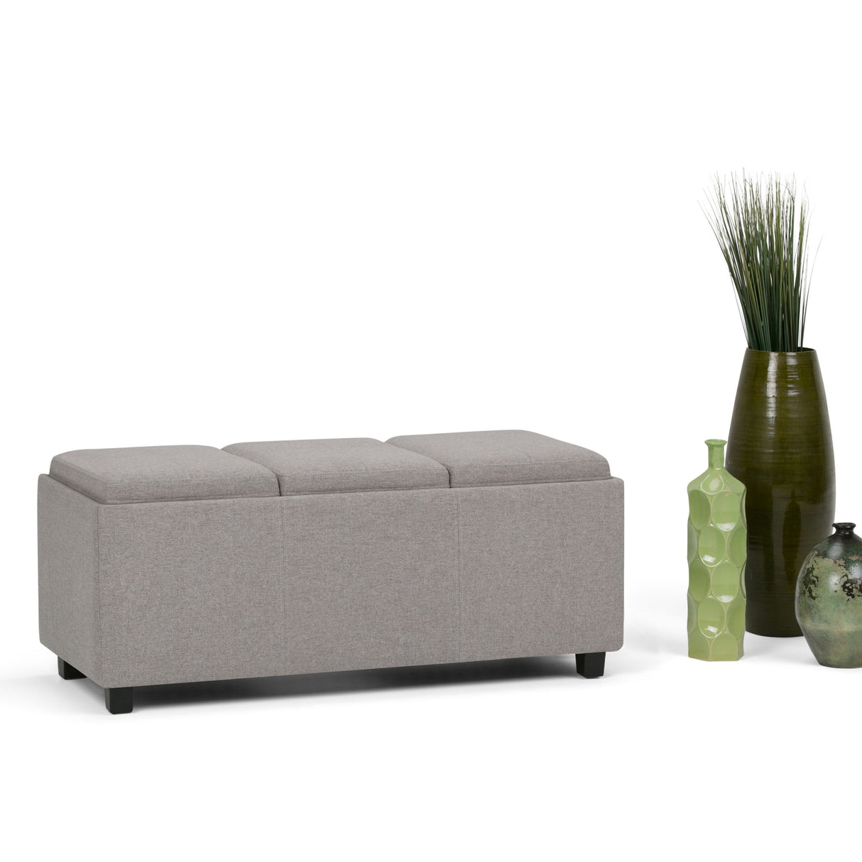 Avalon - Upholstered Storage Ottoman by Simpli-Home | Bel Furniture