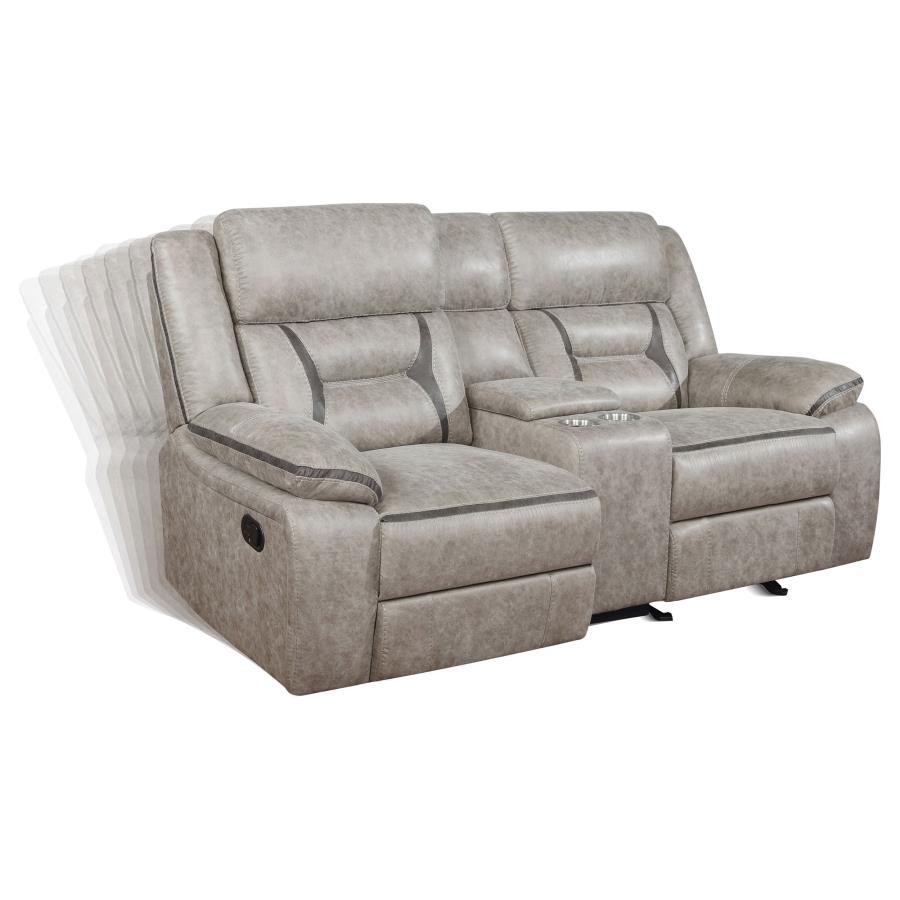 Greer - Upholstered Reclining Sofa Set by CoasterEveryday | Bel Furniture