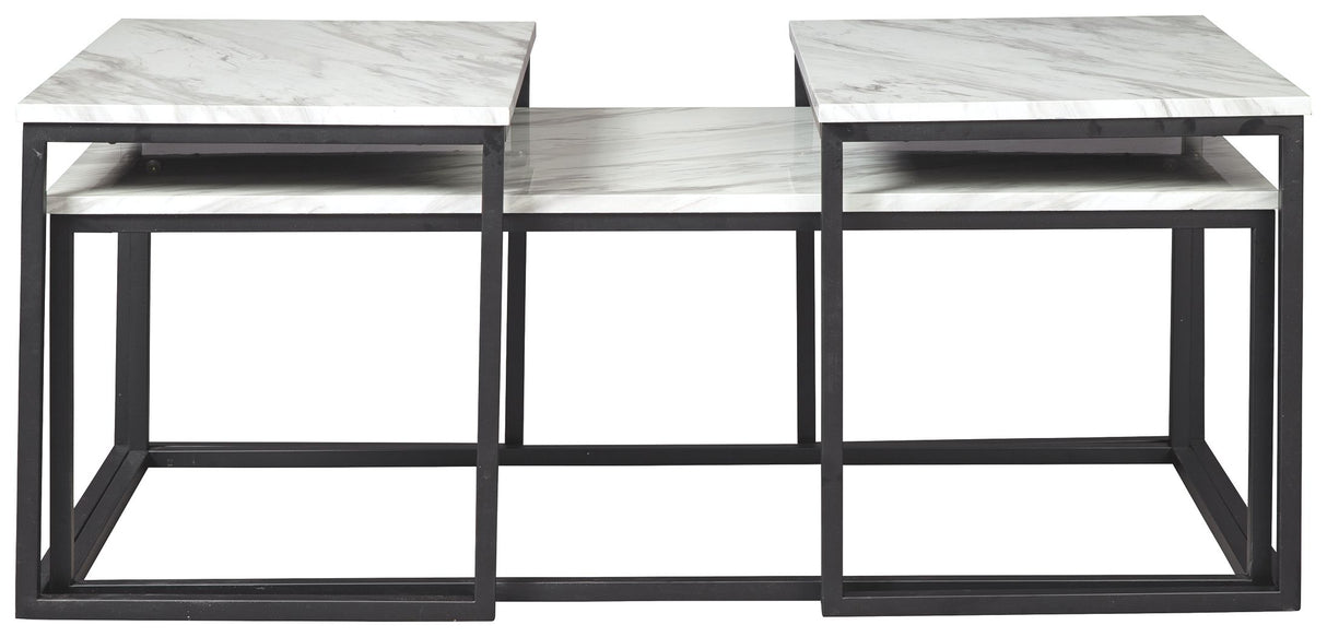 Donnesta - Gray / Black - Occasional Table Set (Set of 3) by Signature Design by Ashley® | Bel Furniture