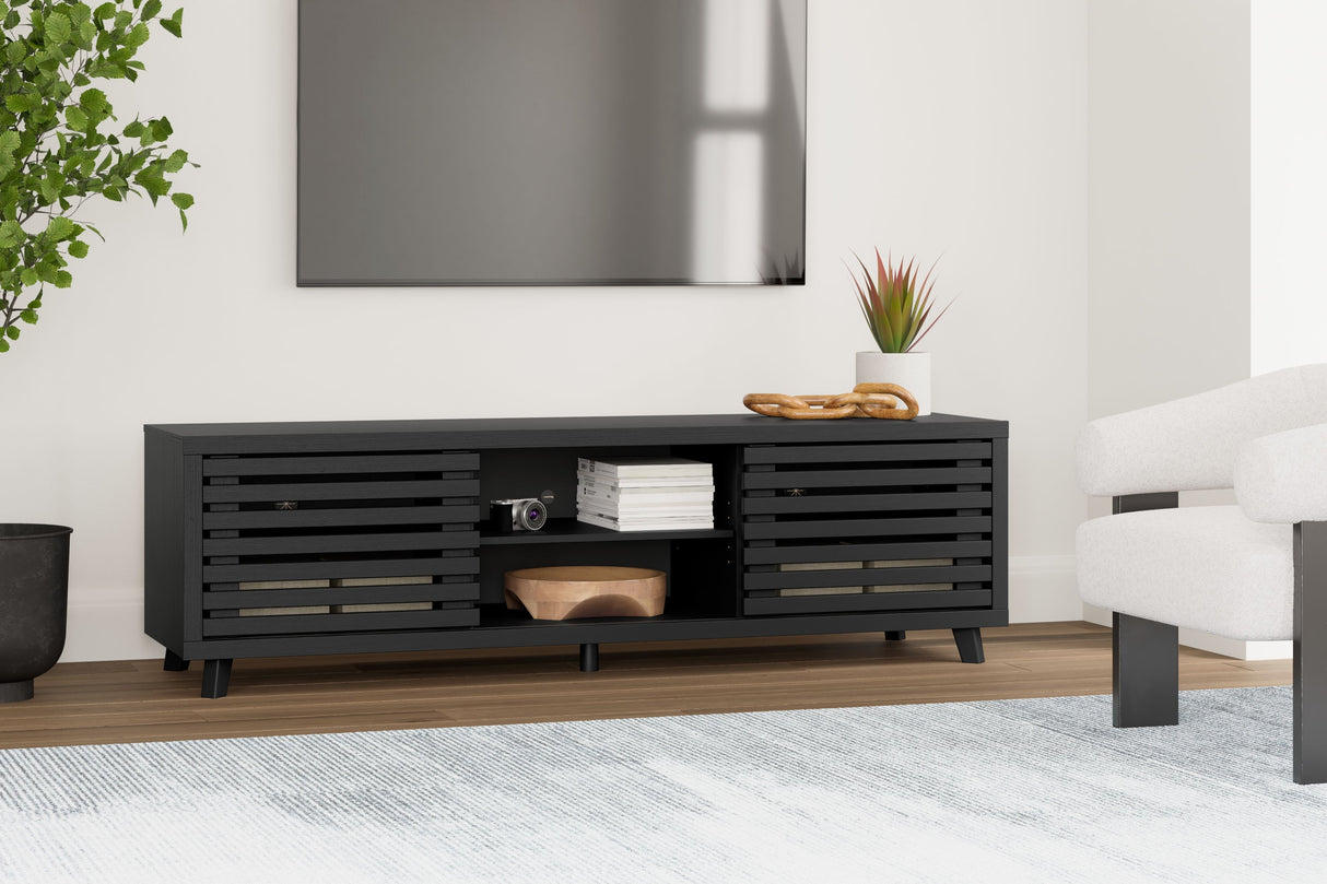 Danziar - Black - Extra Large TV Stand by Signature Design by Ashley® | Bel Furniture