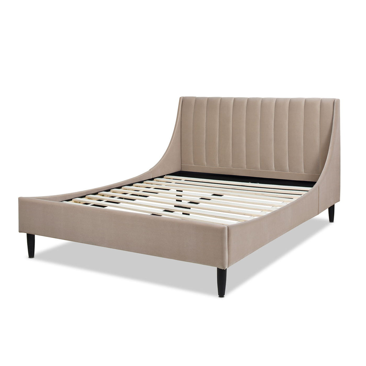 Aspen - Vertical Tufted Modern Headboard Platform Bed Set by Jennifer Taylor Home | Bel Furniture