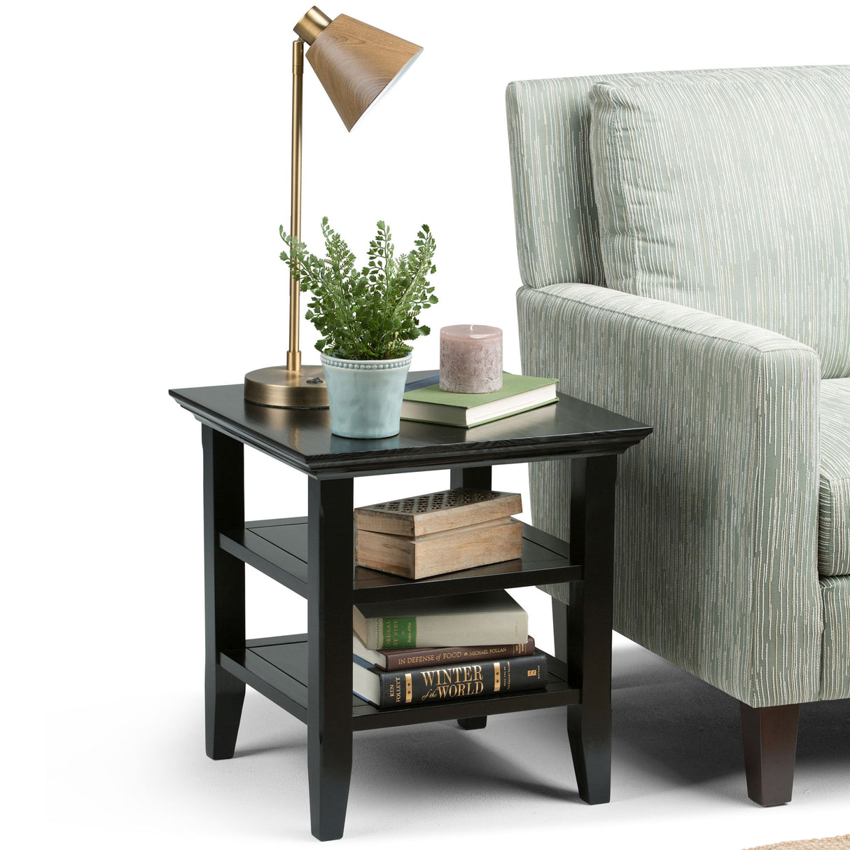 Acadian - Handcrafted End Table by Simpli-Home | Bel Furniture