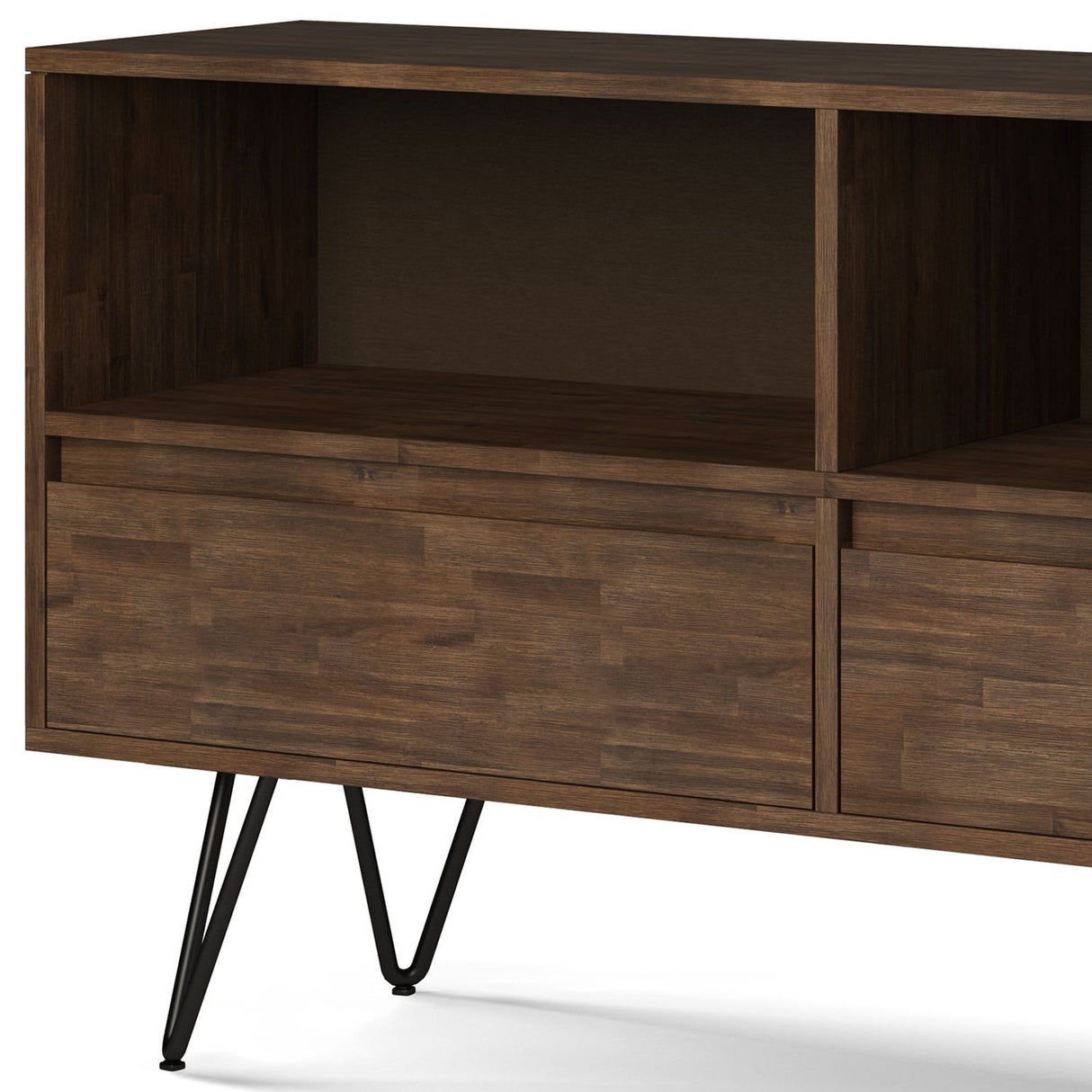 Chase - Low Bookcase - Rustic Natural Aged Brown by Simpli-Home | Bel Furniture