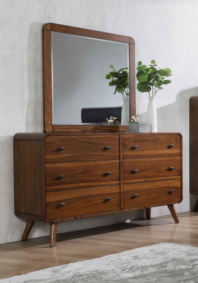 Robyn - 6-Drawer Bedroom Dresser And Mirror by CoasterEssence | Bel Furniture