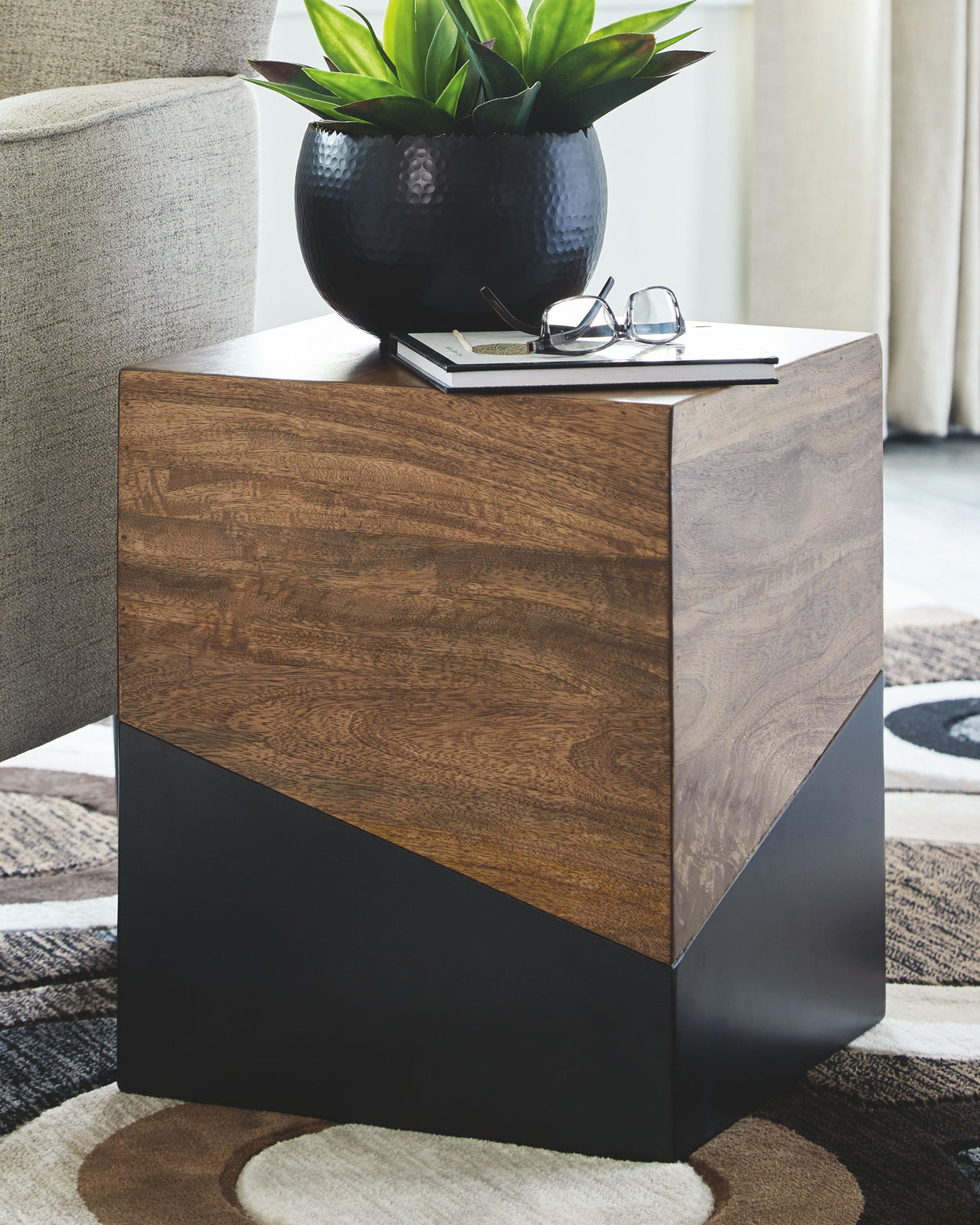 Trailbend - Brown / Gunmetal - Accent Table by Signature Design by Ashley® | Bel Furniture