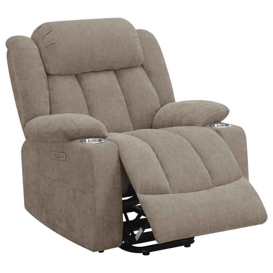 Houston - Upholstered Power Lift Recliner Chair by CoasterEveryday | Bel Furniture