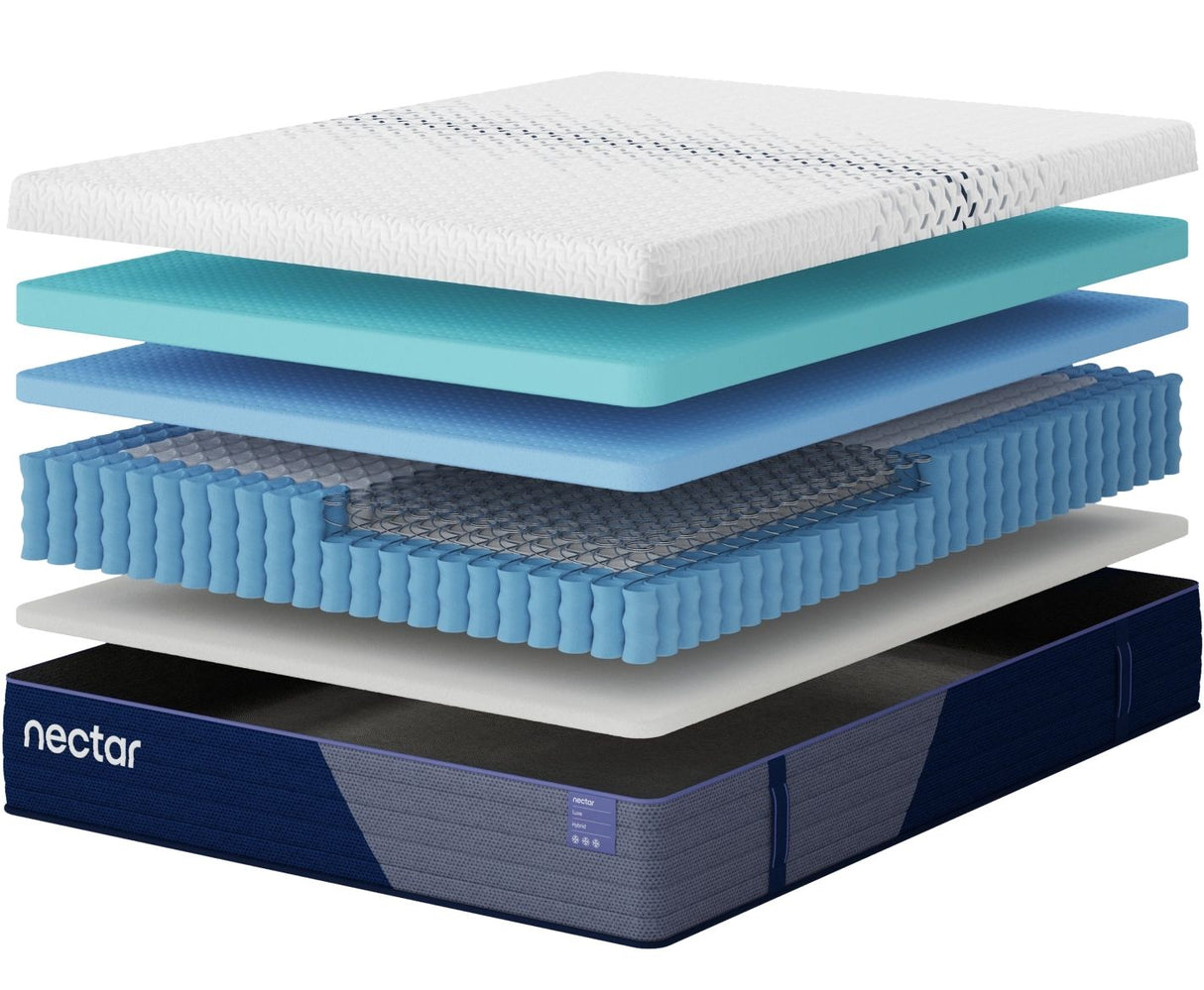 Nectar Luxe Hybrid - Twin Mattress - White