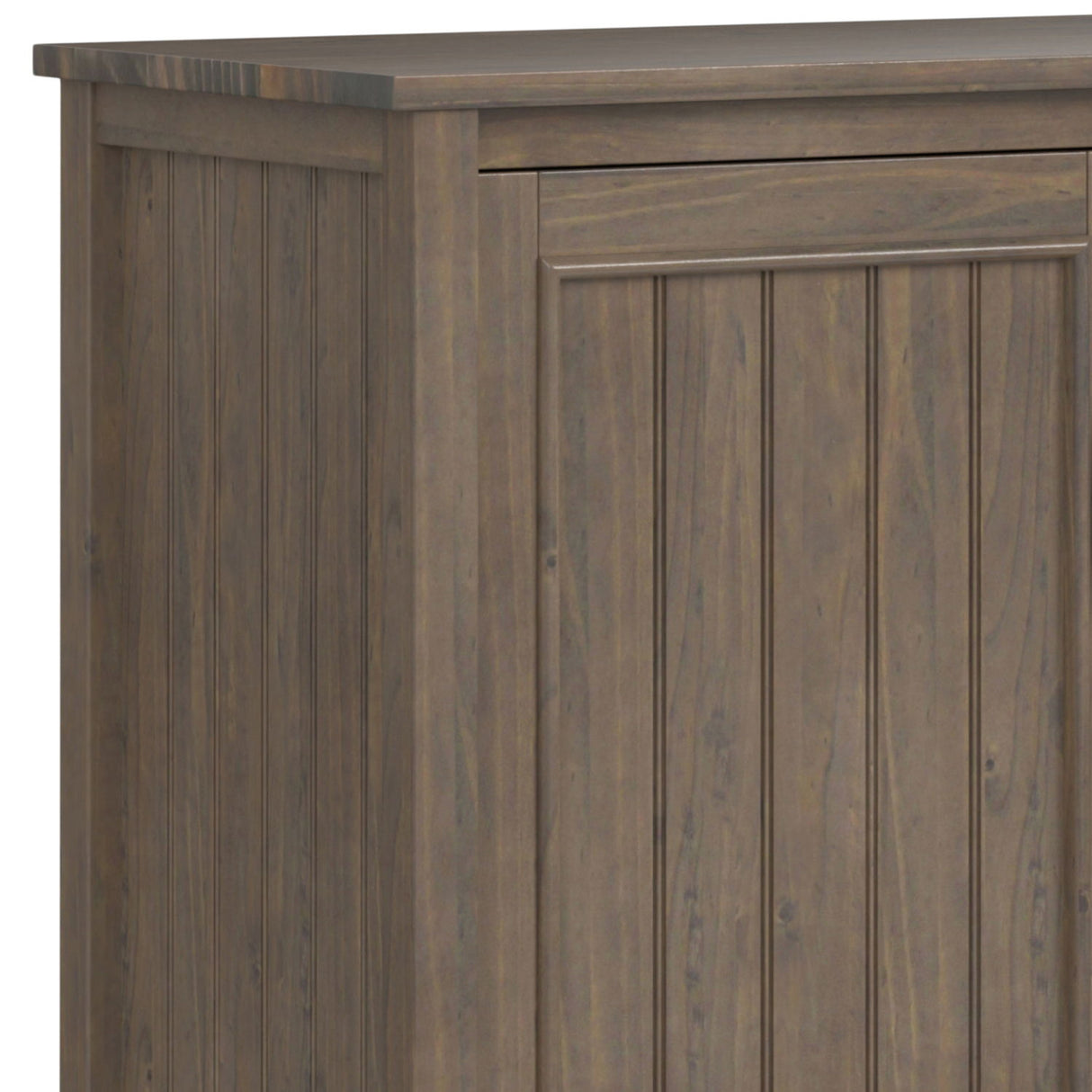 Lev - Wide Storage Cabinet - Smoky Brown by Simpli-Home | Bel Furniture