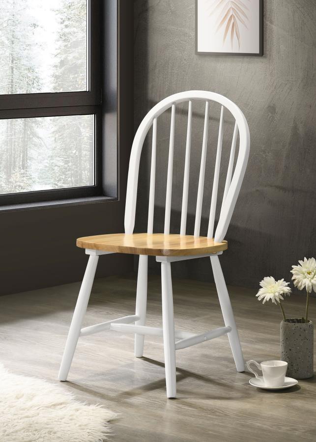Cinder - Wood Dining Side Chair (Set of 4) - White by CoasterEveryday | Bel Furniture
