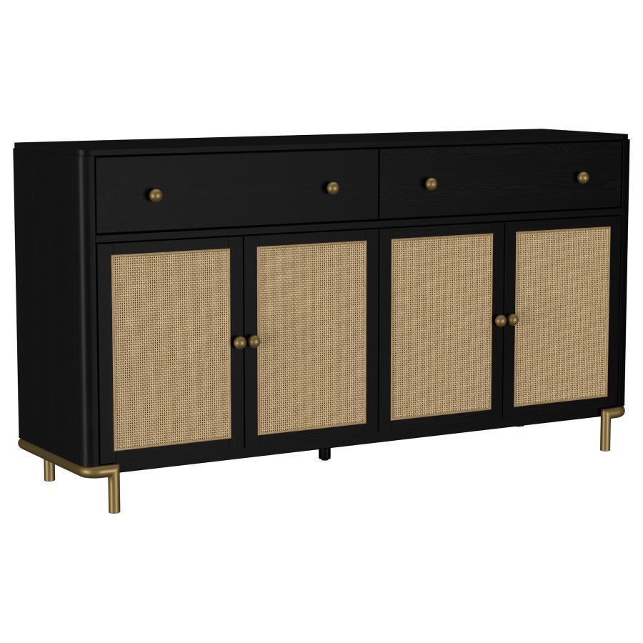 Arini - Cane Door Dining Sideboard Server Black by Coaster Fine Furniture | Bel Furniture