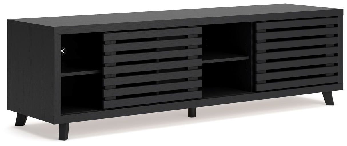 Danziar - Black - Extra Large TV Stand by Signature Design by Ashley® | Bel Furniture
