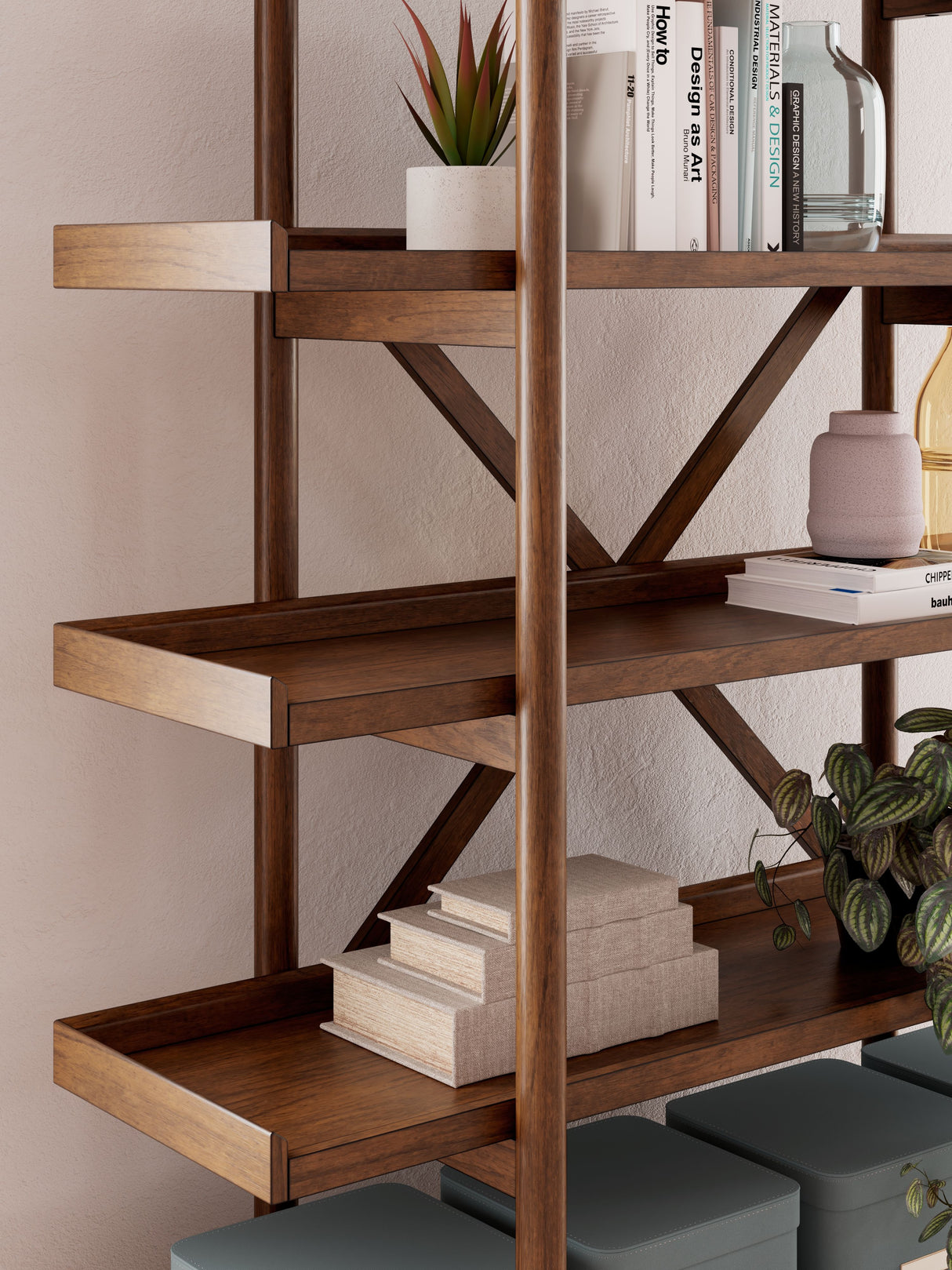 Lyncott - Brown - Bookcase by Signature Design by Ashley® | Bel Furniture