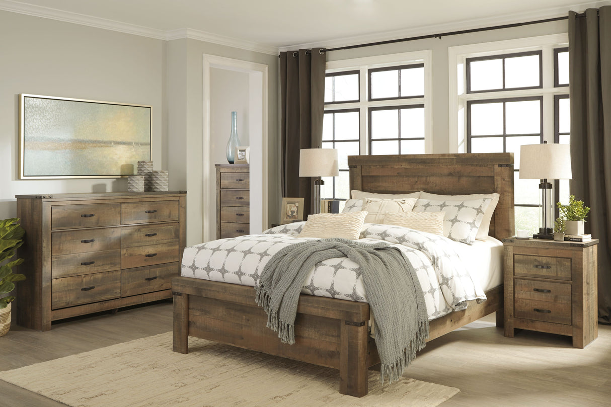 Trinell - Brown Dark - Six Drawer Dresser - 61.34" x 15.98" x 42.99" by Signature Design by Ashley® | Bel Furniture