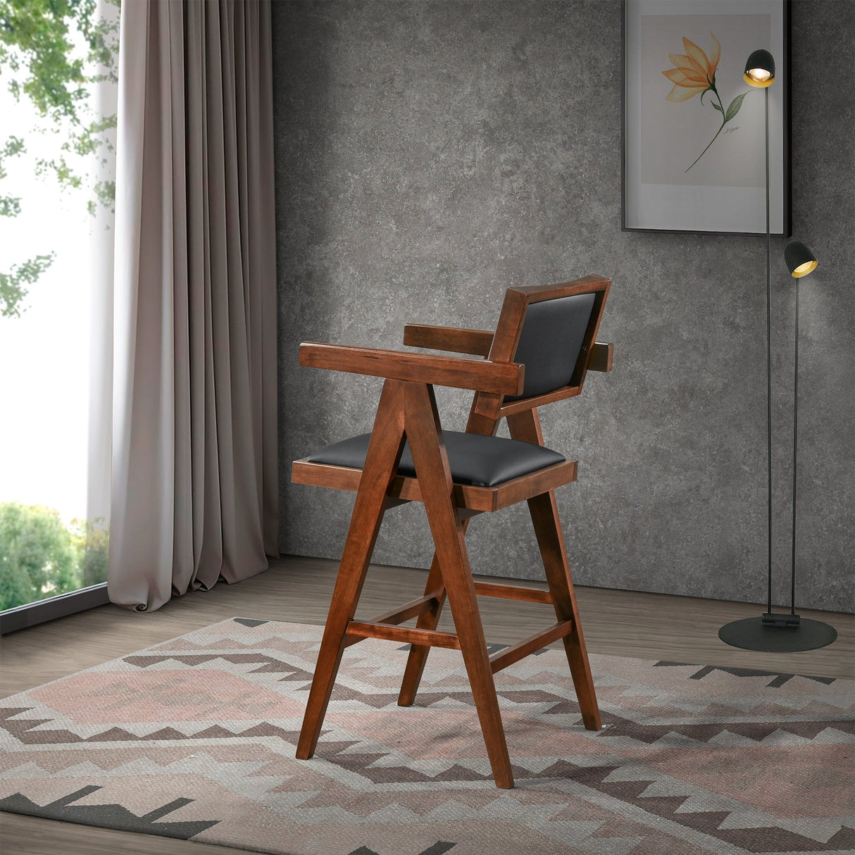 Athena - Counter Chair - Black / Brown by Ashcroft Furniture | Bel Furniture