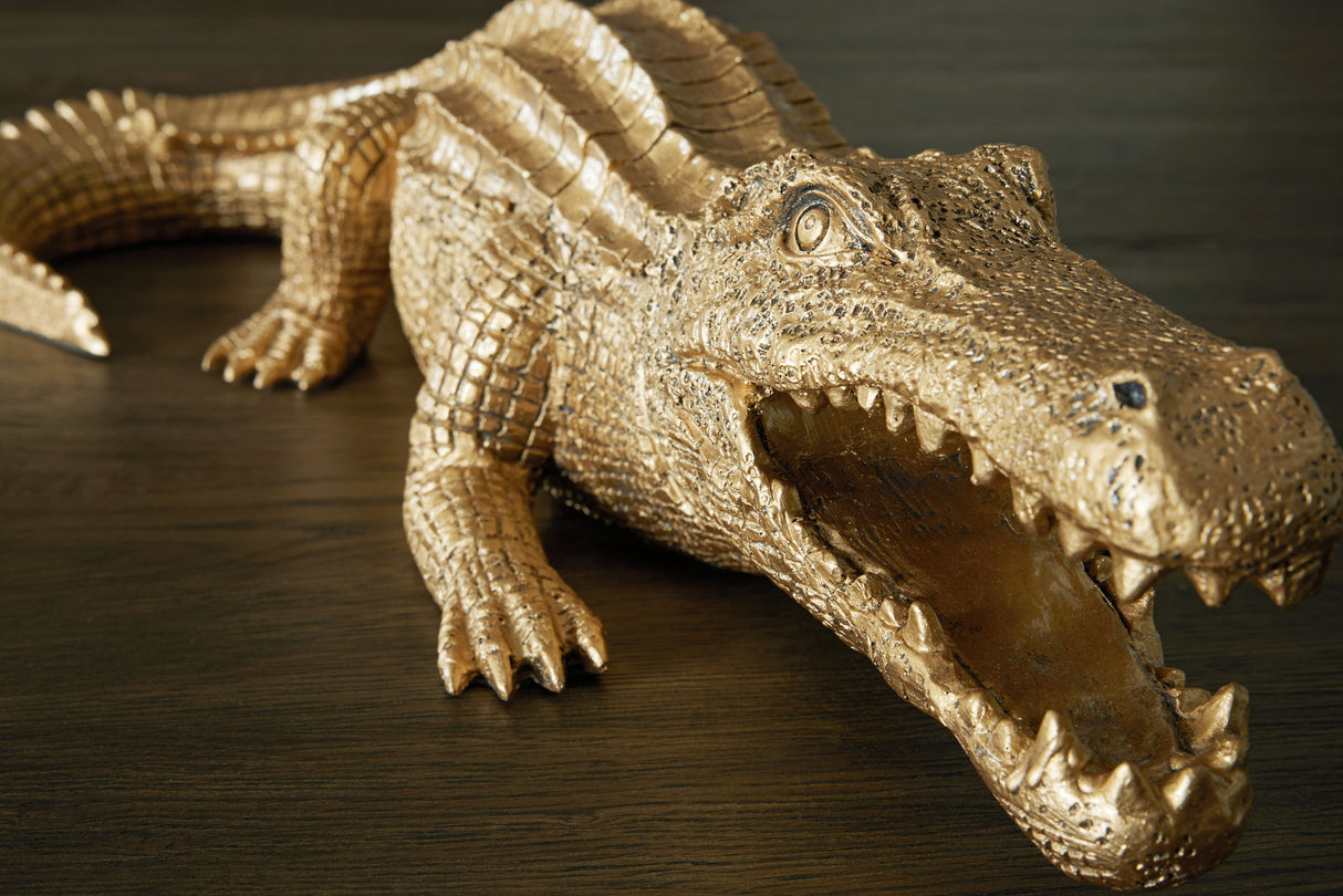 Lauretman - Antique Gold Finish - Sculpture by Signature Design by Ashley® | Bel Furniture