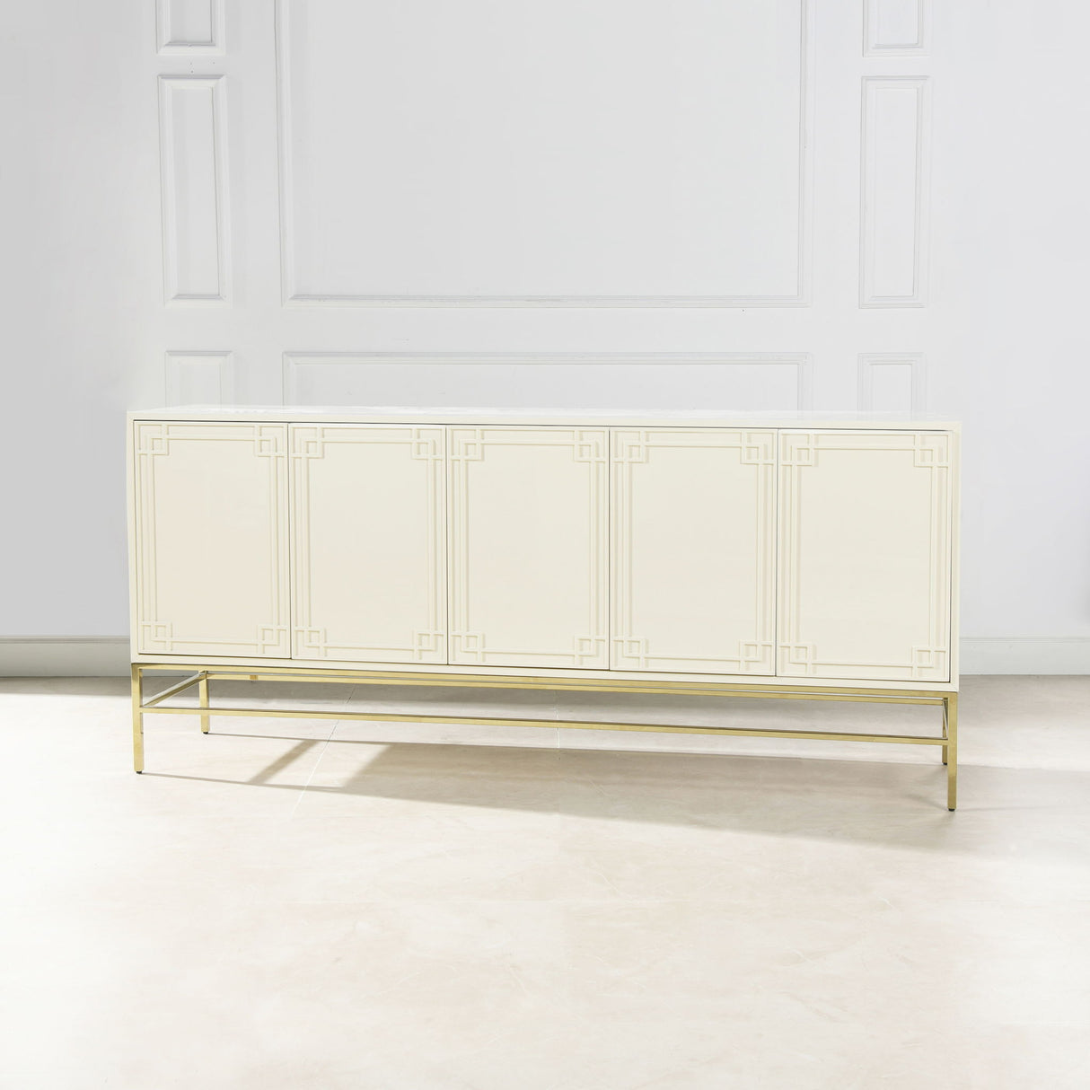 Gemini - Sideboard Storage Buffet - White Birch by Jennifer Taylor Home | Bel Furniture