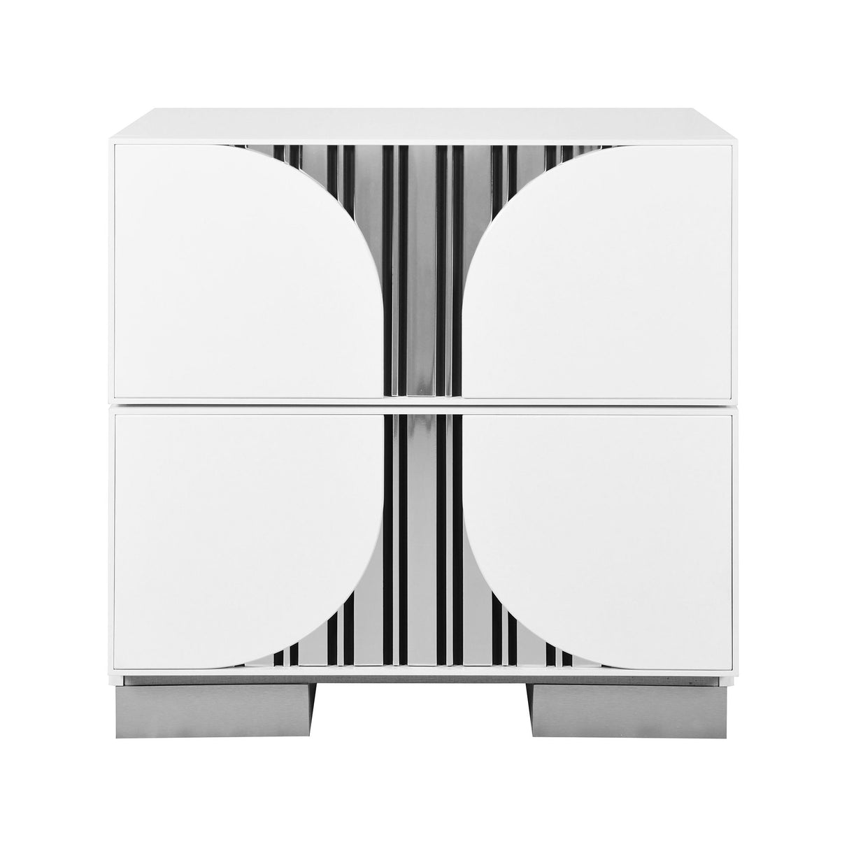 Sasha - Nightstand With Accents - White