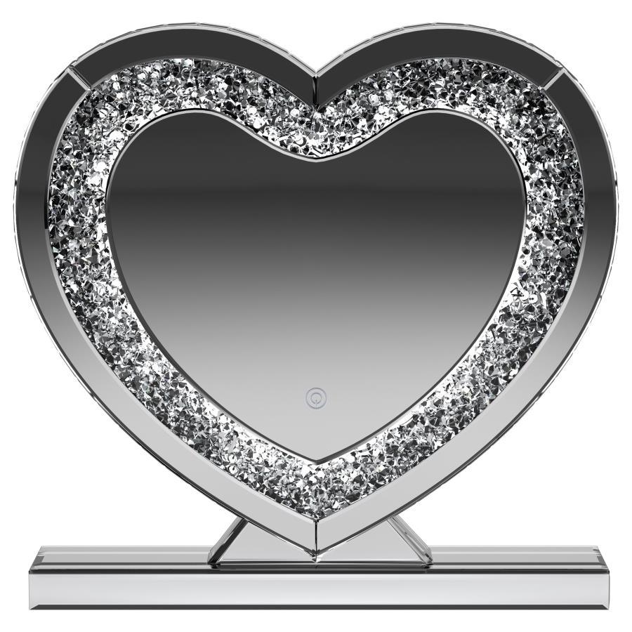 Euston - Heart Shaped Vanity Mirror - Silver by CoasterEveryday | Bel Furniture