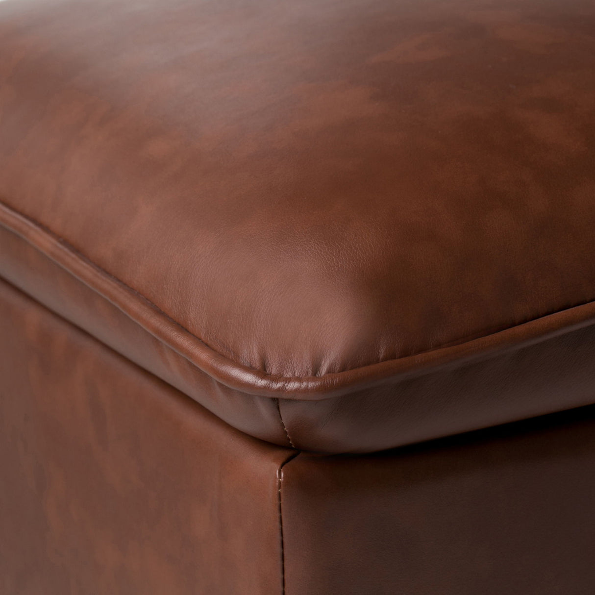 Emily - Storage Ottoman - Cognac by Simpli-Home | Bel Furniture