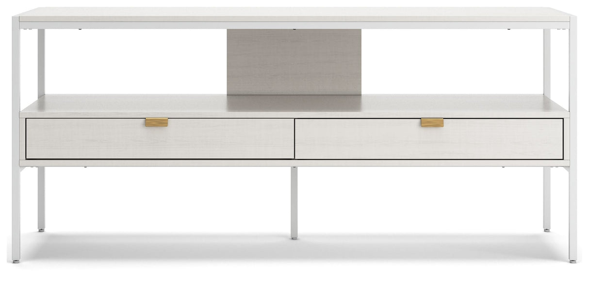 Deznee - White - Large TV Stand by Signature Design by Ashley® | Bel Furniture