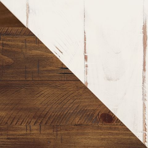 Wystfield - White / Brown - Rectangular End Table - 2 Doors by Signature Design by Ashley® | Bel Furniture