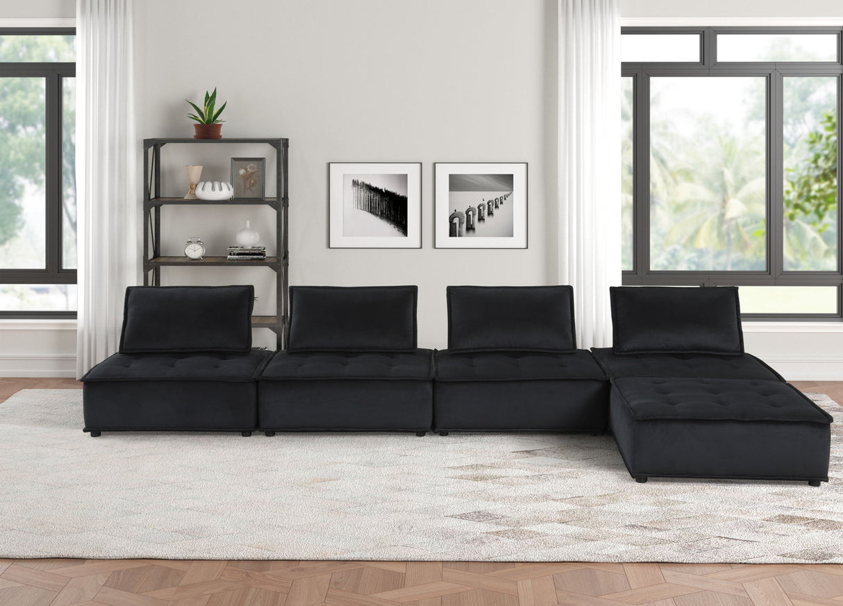 Anna - Velvet Modular Sofa by Lilola Home | Bel Furniture