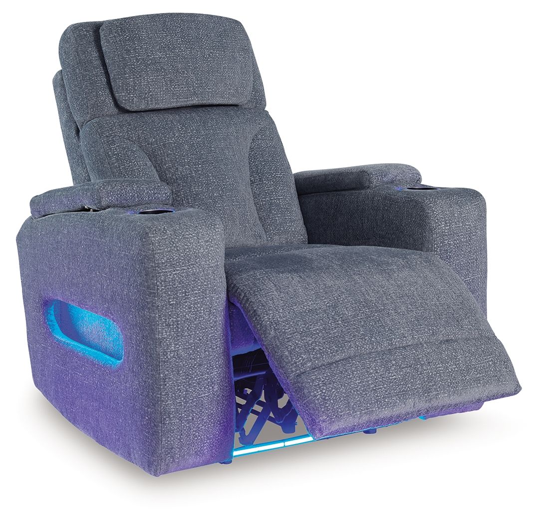 Studio Cave - Steel - Power Recliner by Signature Design by Ashley® | Bel Furniture