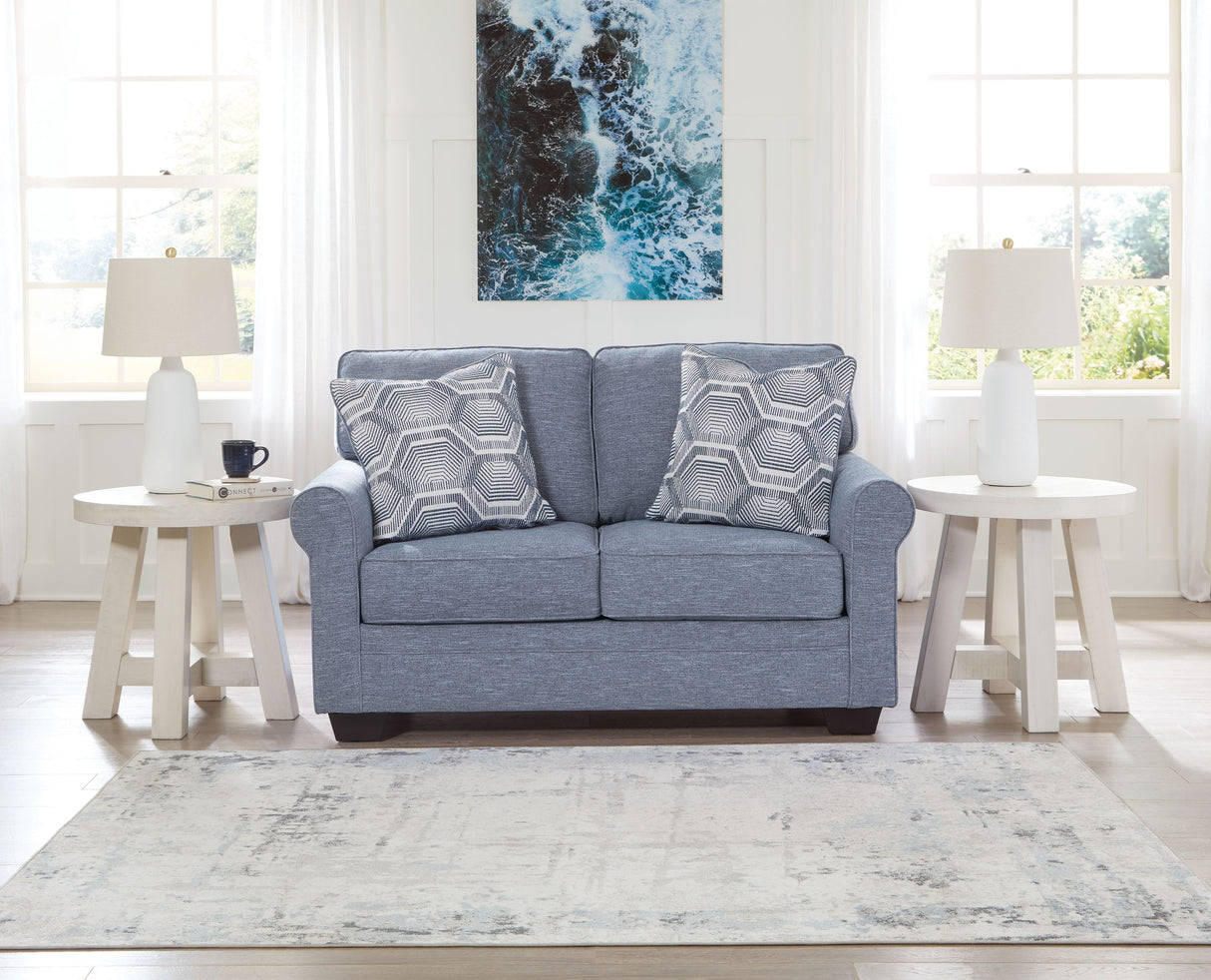 Carissa Manor - Denim - Loveseat by Benchcraft® | Bel Furniture
