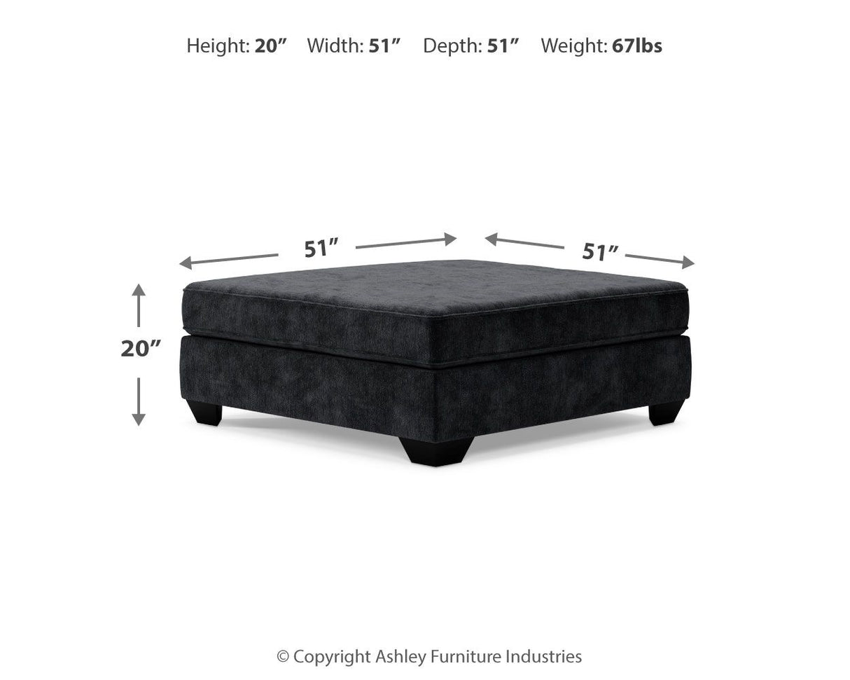 Lavernett - Oversized Accent Ottoman - Charcoal