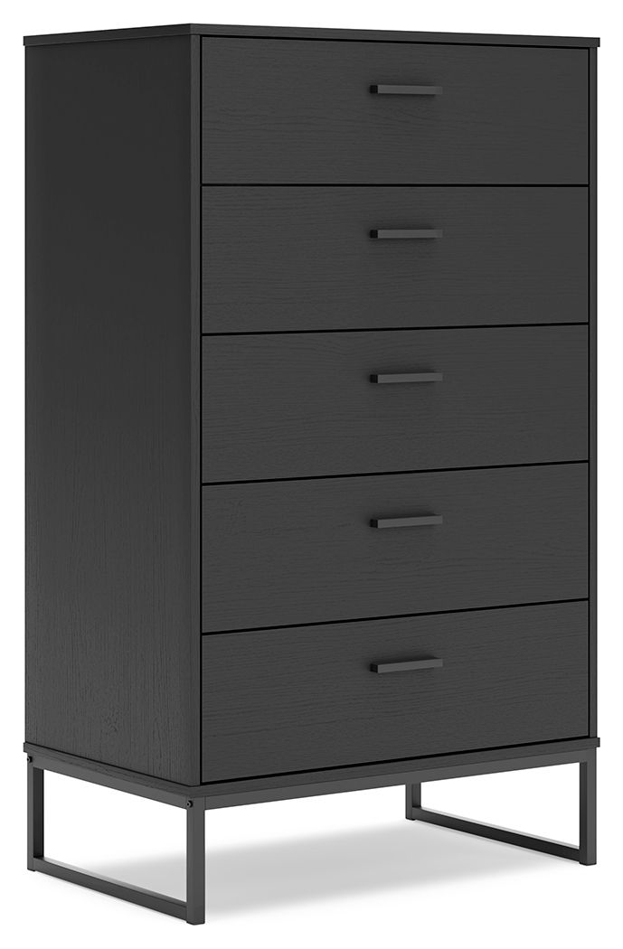Socalle Five Drawer Chest Black