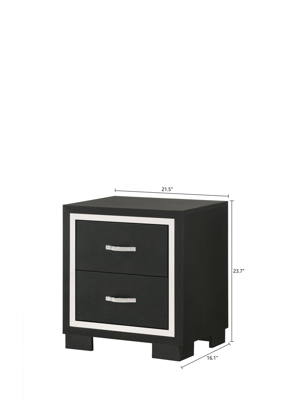 Gennro - Nightstand - Black by Crown Mark | Bel Furniture