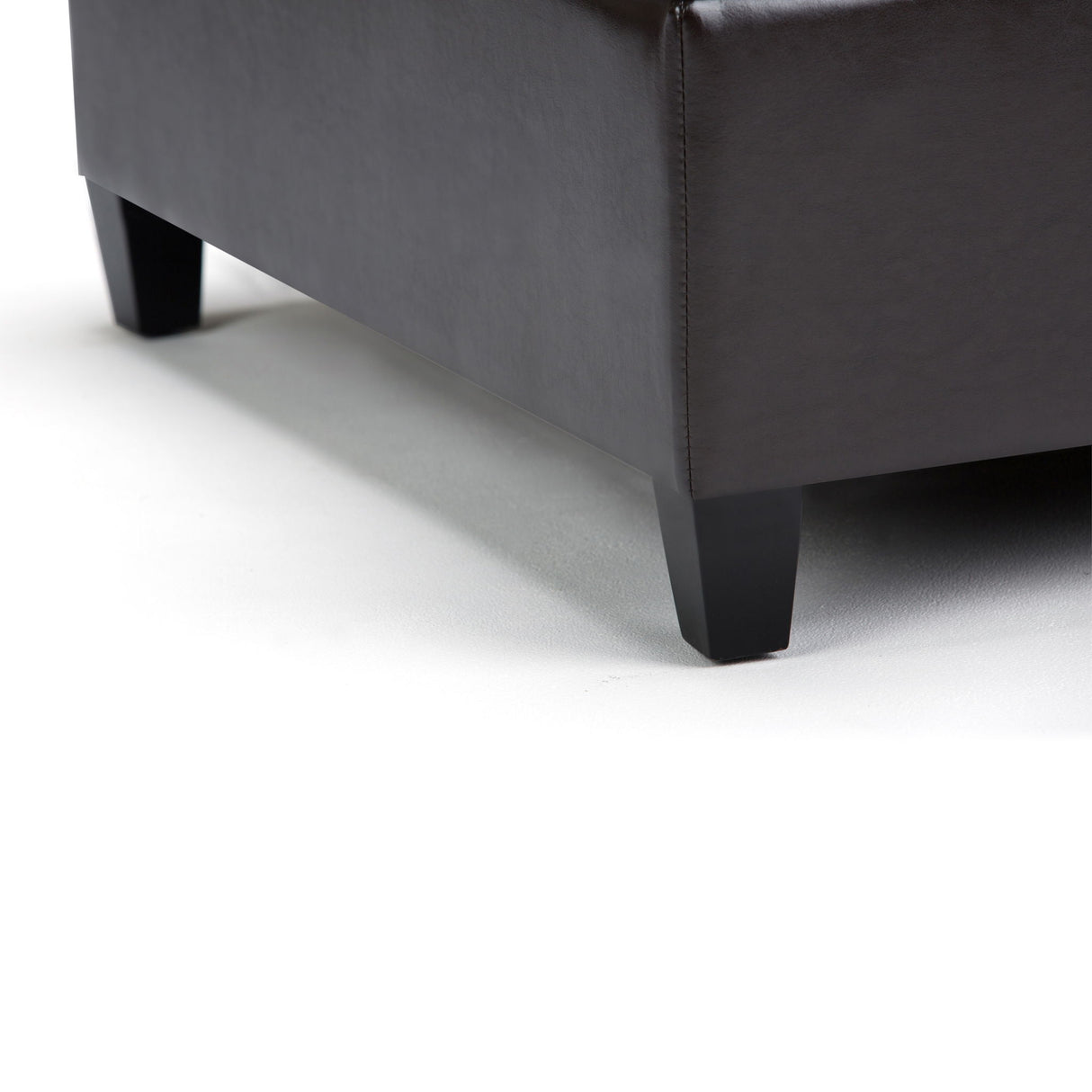 Harrison - Coffee Table Storage Ottoman - Tanners Brown by Simpli-Home | Bel Furniture