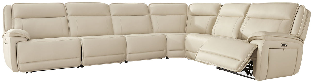 Double Deal - Reclining Sectional Dark Brown 6 Pc. Power Reclining Sectional by Signature Design by Ashley® | Bel Furniture
