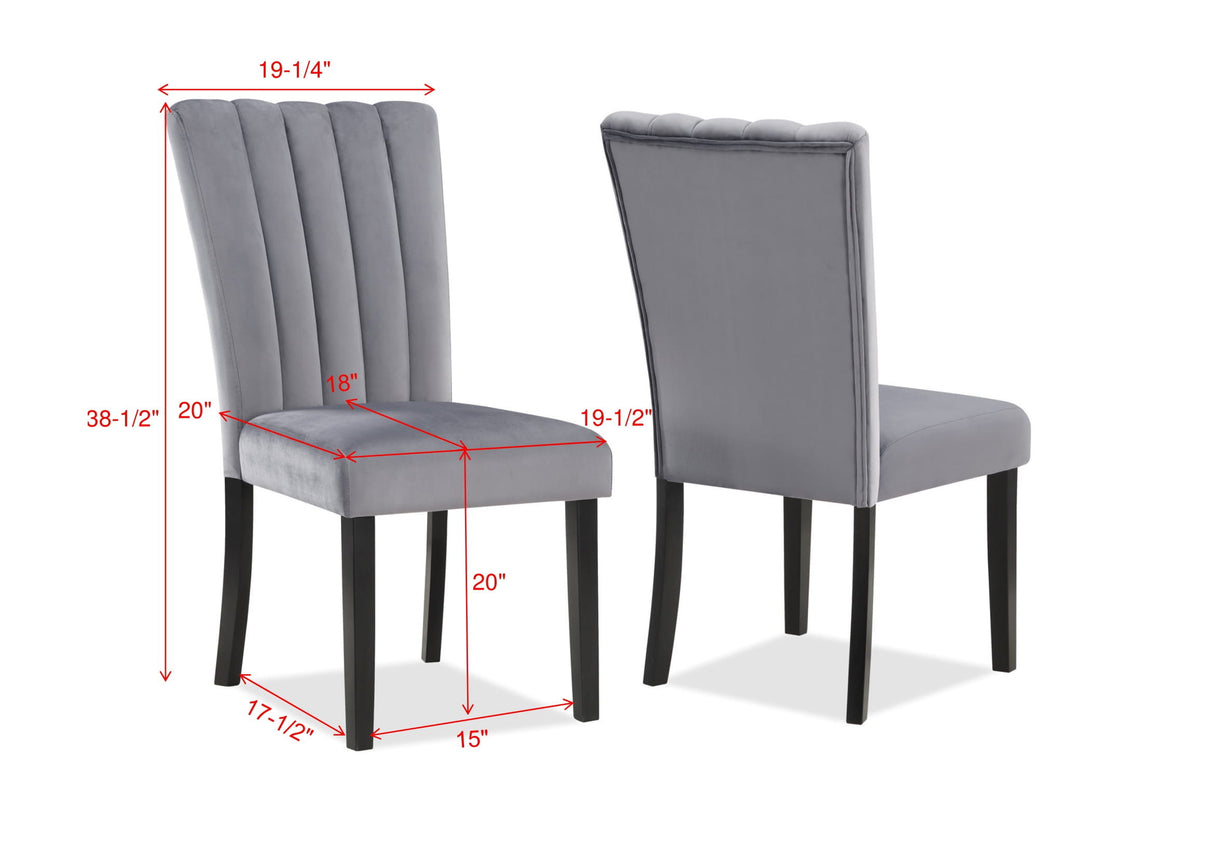 Pascal - Side Chair (Set of 2) - Gray by Crown Mark | Bel Furniture