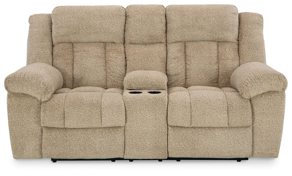 Tip-off - Power Reclining Loveseat With Console / Adj Headrest by Signature Design by Ashley® | Bel Furniture
