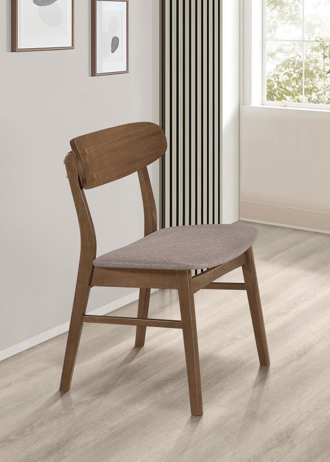 Dortch - Dining Side Chair (Set of 2) - Walnut And Brown by Coaster Fine Furniture | Bel Furniture