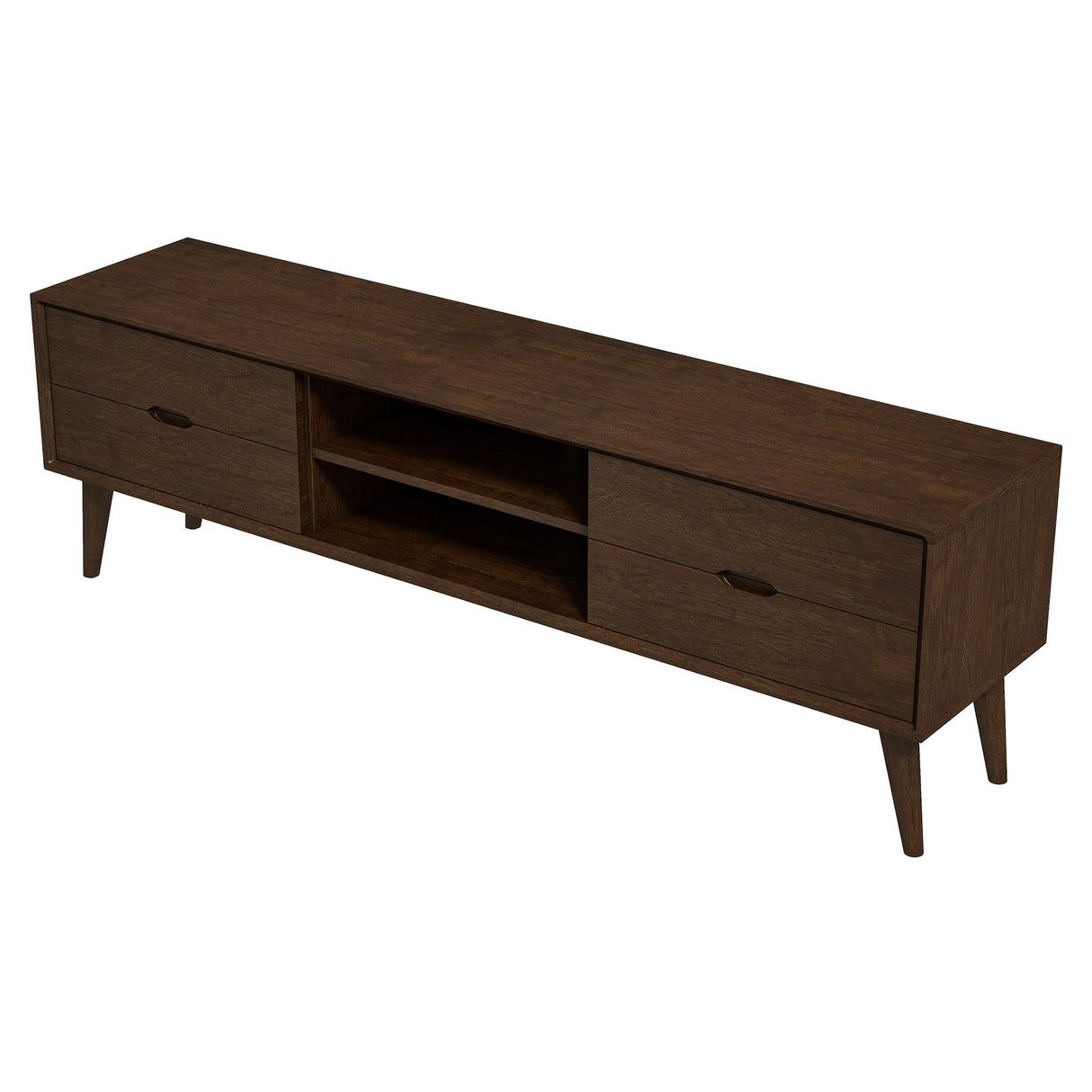 Adrian - TV Stand - Walnut Brown by Ashcroft Furniture | Bel Furniture