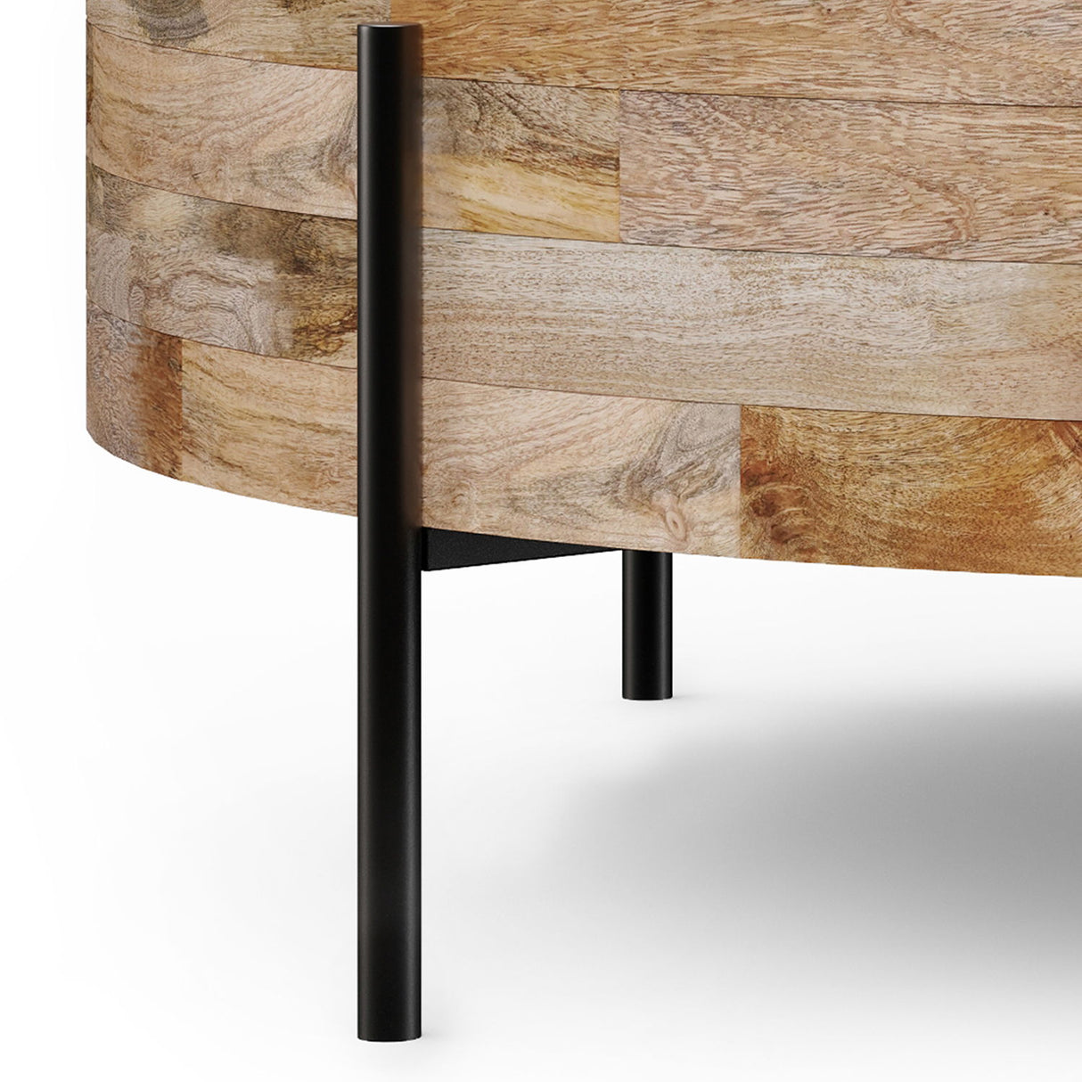 Rayburn - Drum Coffee Table - Natural by Simpli-Home | Bel Furniture