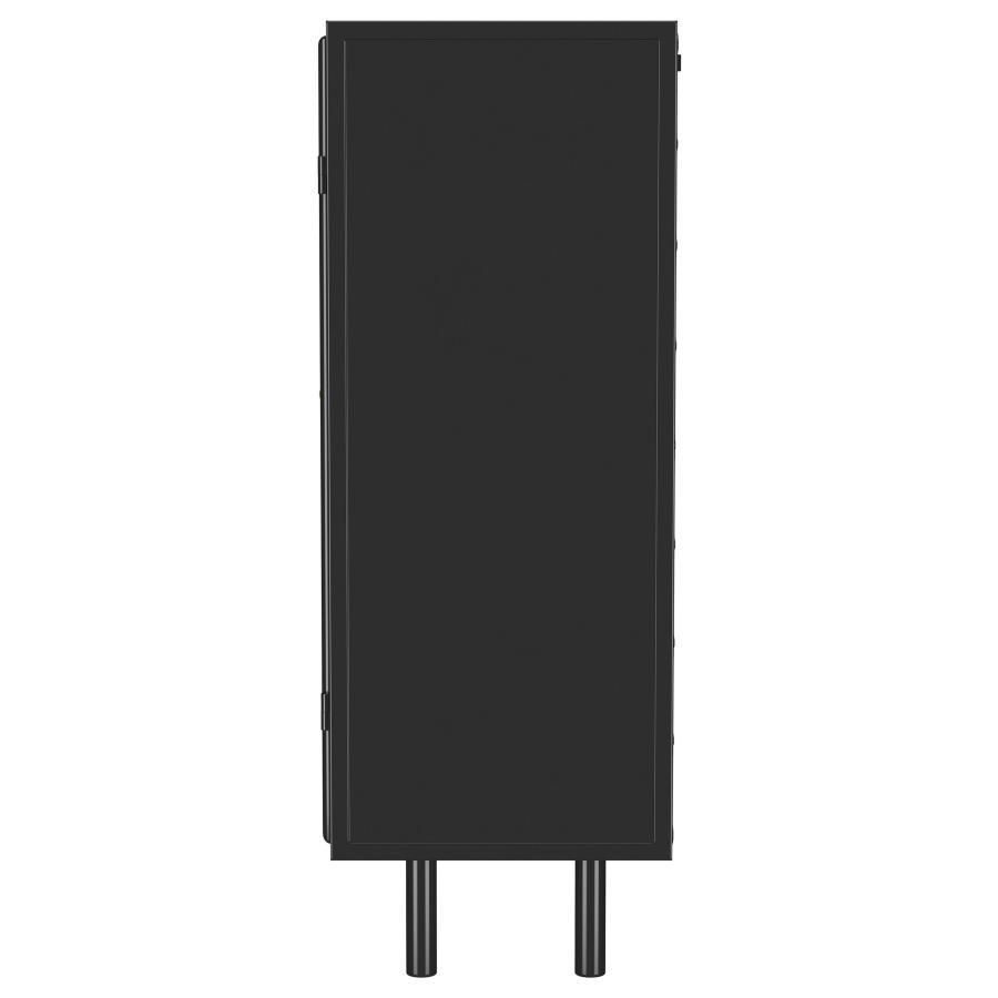 Dalia - 2 Door Accent Storage Cabinet With Shelving - Black by Coaster Fine Furniture | Bel Furniture