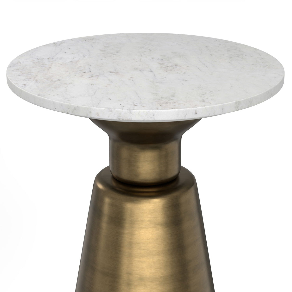 Leyla - Side Table - Antique Brass by Simpli-Home | Bel Furniture