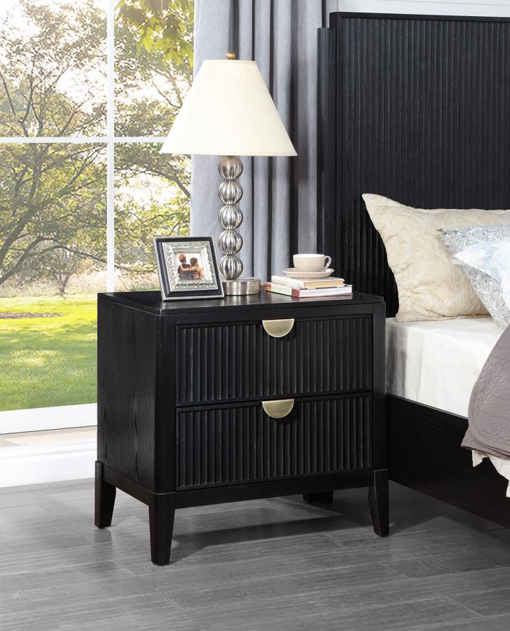 Brookmead - 2-Drawer Nightstand - Black by Coaster Fine Furniture | Bel Furniture
