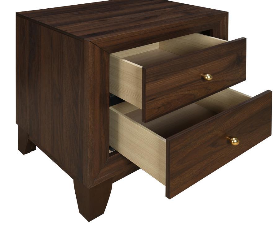 Welsley - 2-Drawer Nightstand Bedside Table - Walnut by Coaster Fine Furniture | Bel Furniture