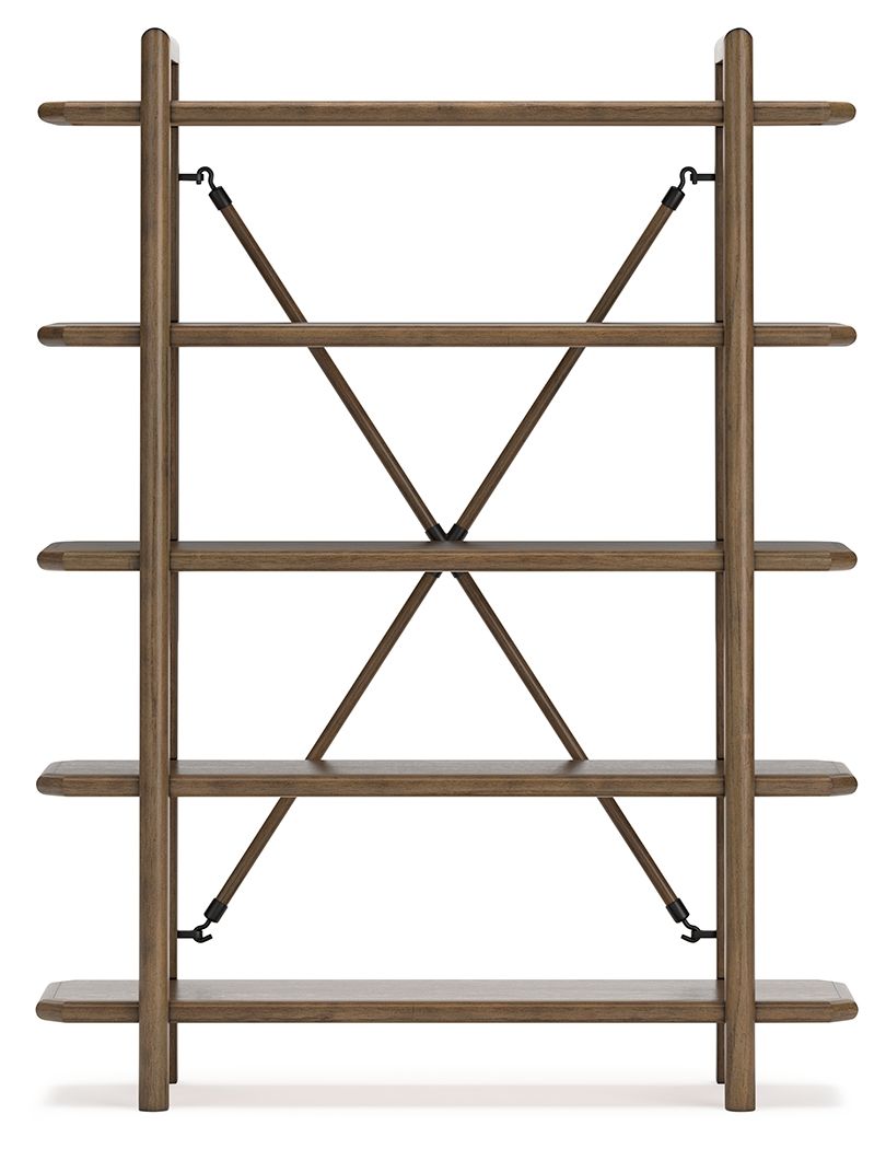 Roanhowe - Brown - Bookcase by Signature Design by Ashley® | Bel Furniture