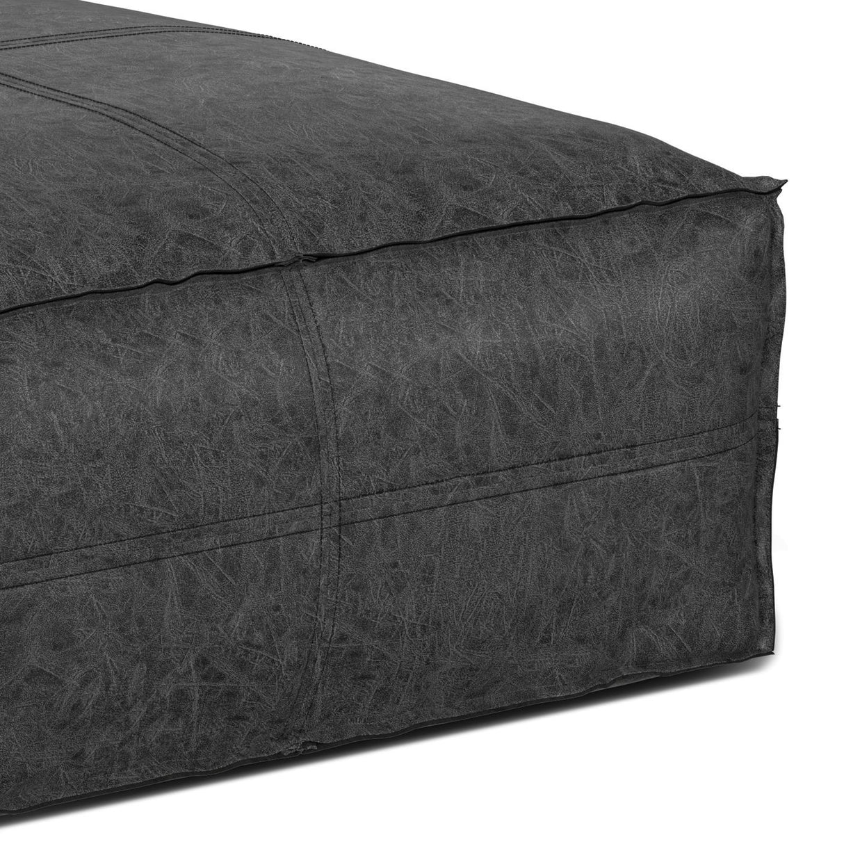 Brody - Large Square, Coffee Table Pouf by Simpli-Home | Bel Furniture