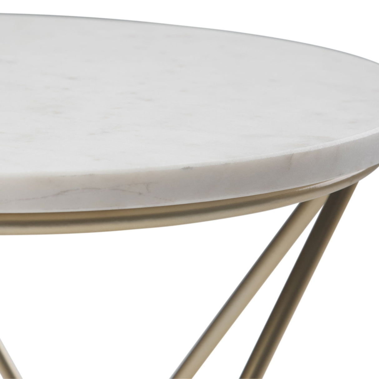 Gabon - Accent Table - White / Gold by Simpli-Home | Bel Furniture